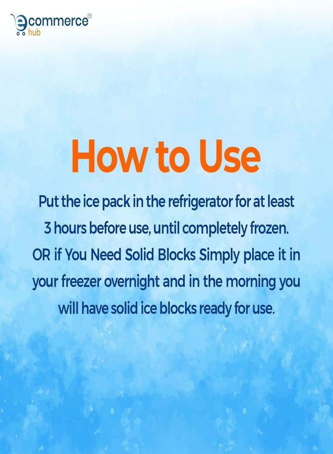 EcommerceHub ® Hot u0026 Cold Ice Gel Pack, HDPE,Reusable Safe Gel Pack, Multipurpose Use Pad, 600 ML Pack of 1 - Image 5