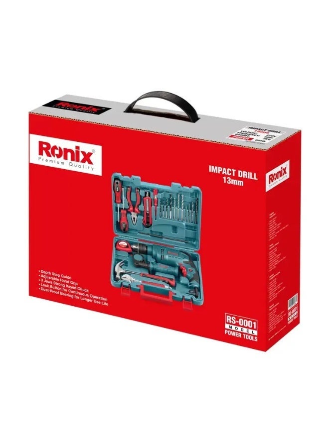 RONIX 650W Drill Kit 22pcs 13mm, German Technology #Ronix RS-0001 - Image 3
