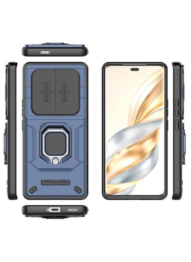Generic Lens Slide Case Compatible with Honor X9c Inch Released 2024, 360° Metal Ring Kickstand and Camera Cover 2in1 Hybrid Shockproof for  - Image 2