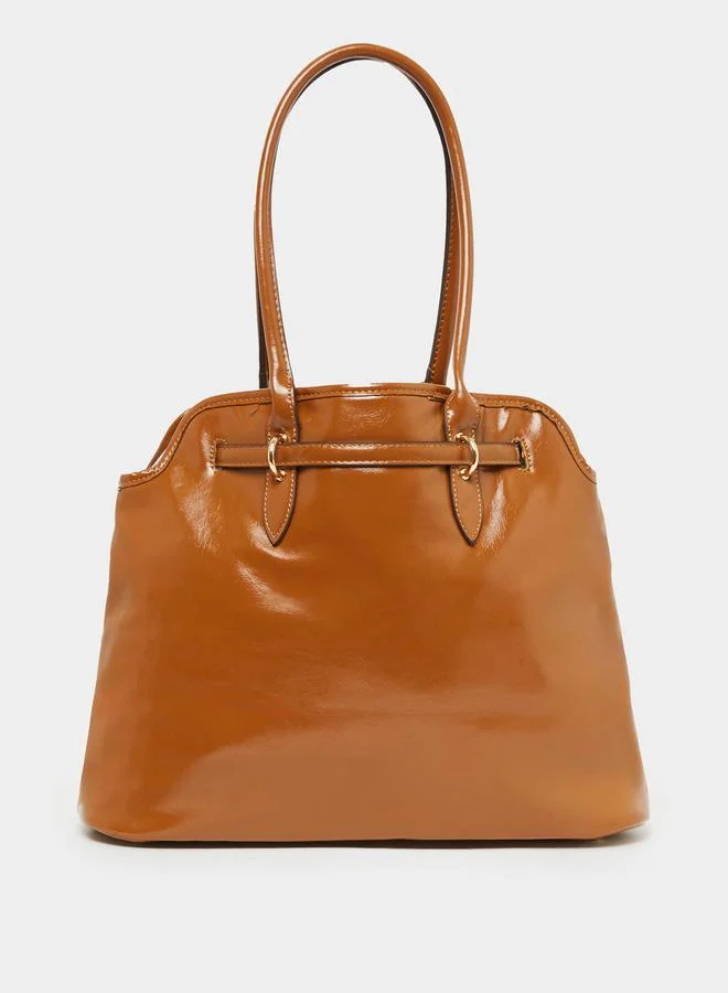 Styli Solid Dual Strap Shoulder Bag
