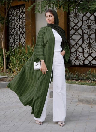Fashion Style Dark Green Abaya Knit Jacket, Shineshe - pzsku/Z2AE7B9B0157783FF2EBCZ/45/_/1720634002/547d8d08-9a74-4545-b11b-7d29267f1429