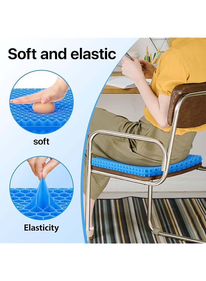 erorex Gel Seat Cushion Cooling Seat Cushion Thick Big Breathable Honeycomb Design Absorbs Pressure Points Seat Cushion With Non Slip Cover Gel Cushion For Office Chair Home Car Seat Cushion For Wheelchair - Image 4