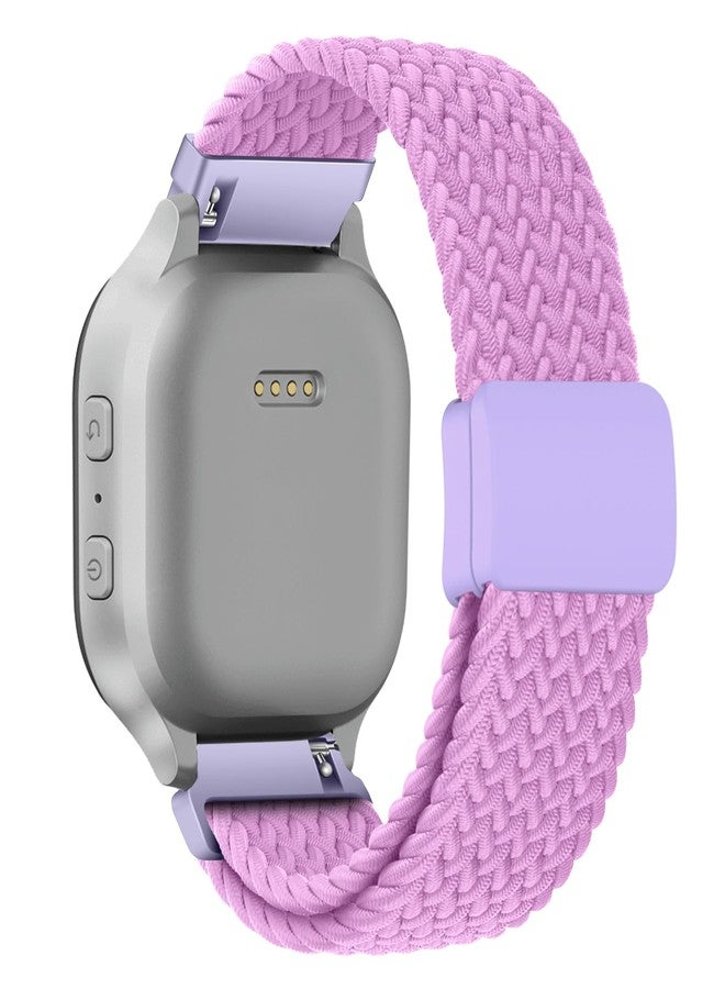 SimpleThings Braided Band Compatible with Gabb Watch 3e 3 2 1, Solo Loop Stretchy Watch Bands with Adjustable Easy Buckle for Kids Boys Girls (Purple) - Image 1