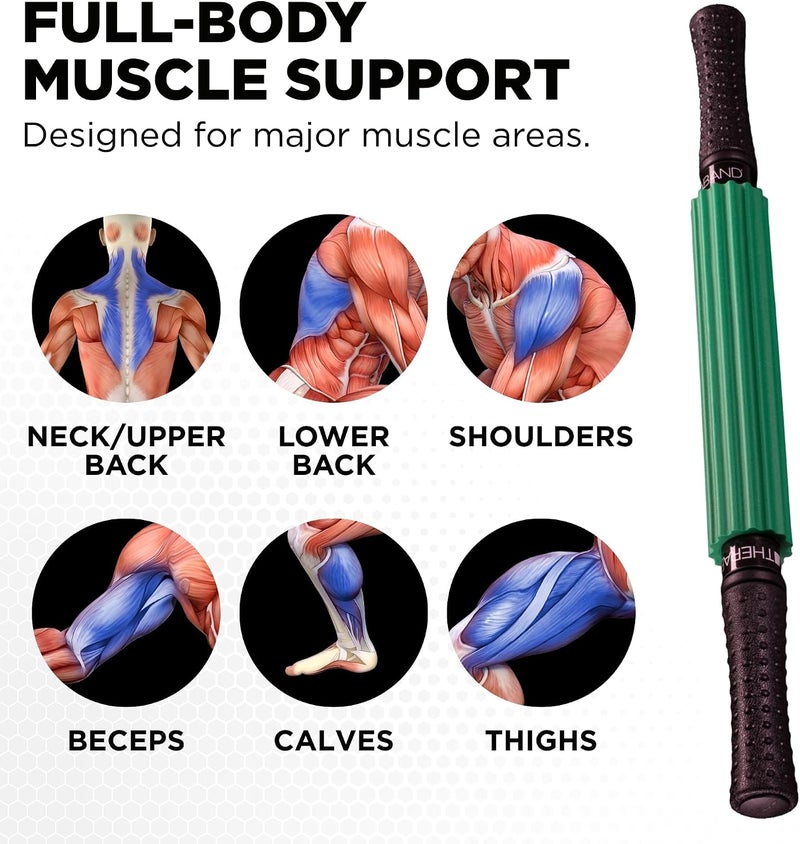 THERABAND Roller Massager +, Muscle Roller Stick for Self-Myofascial Release and Deep Tissue Massage - Image 4