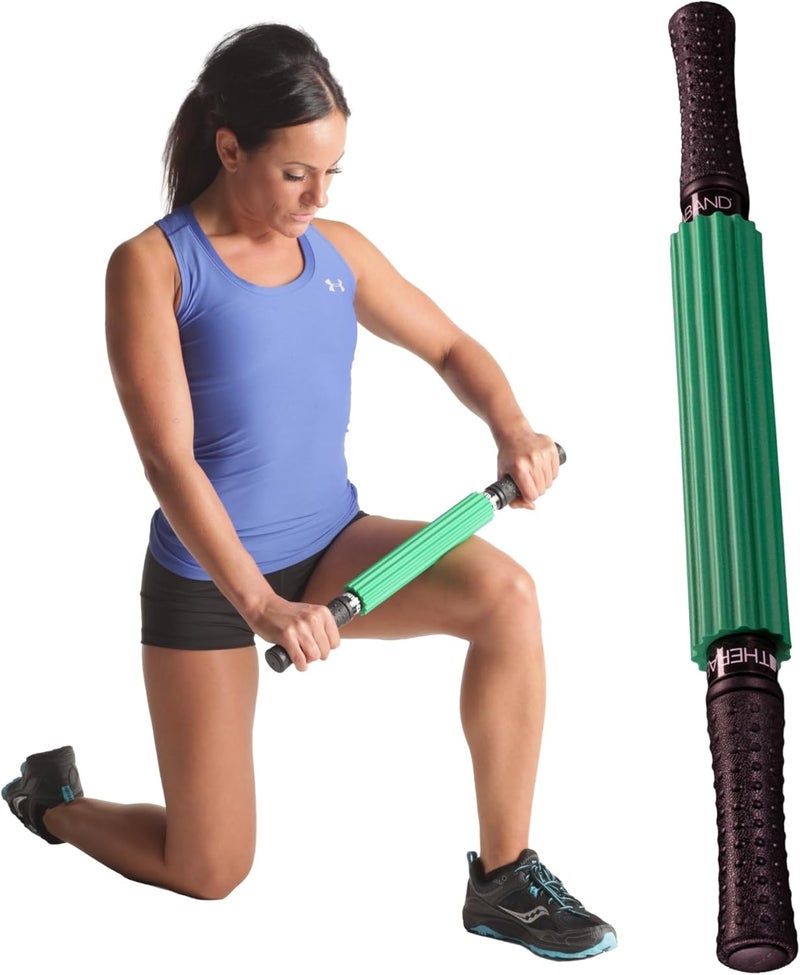 THERABAND Roller Massager +, Muscle Roller Stick for Self-Myofascial Release and Deep Tissue Massage - Image 1