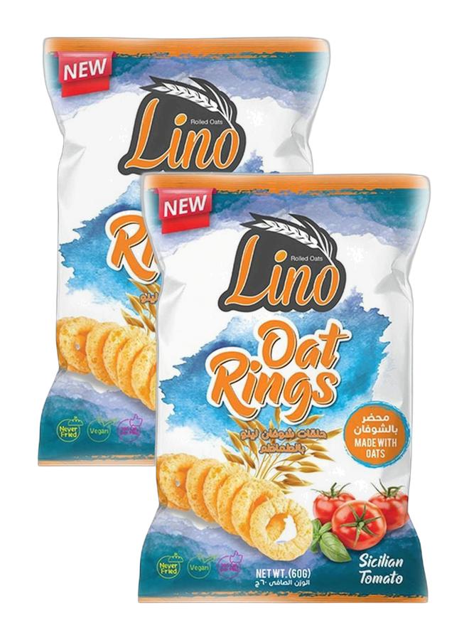 Lino Sicilian Tomato Oat Rings 60grams (Pack of 2) - Image 1