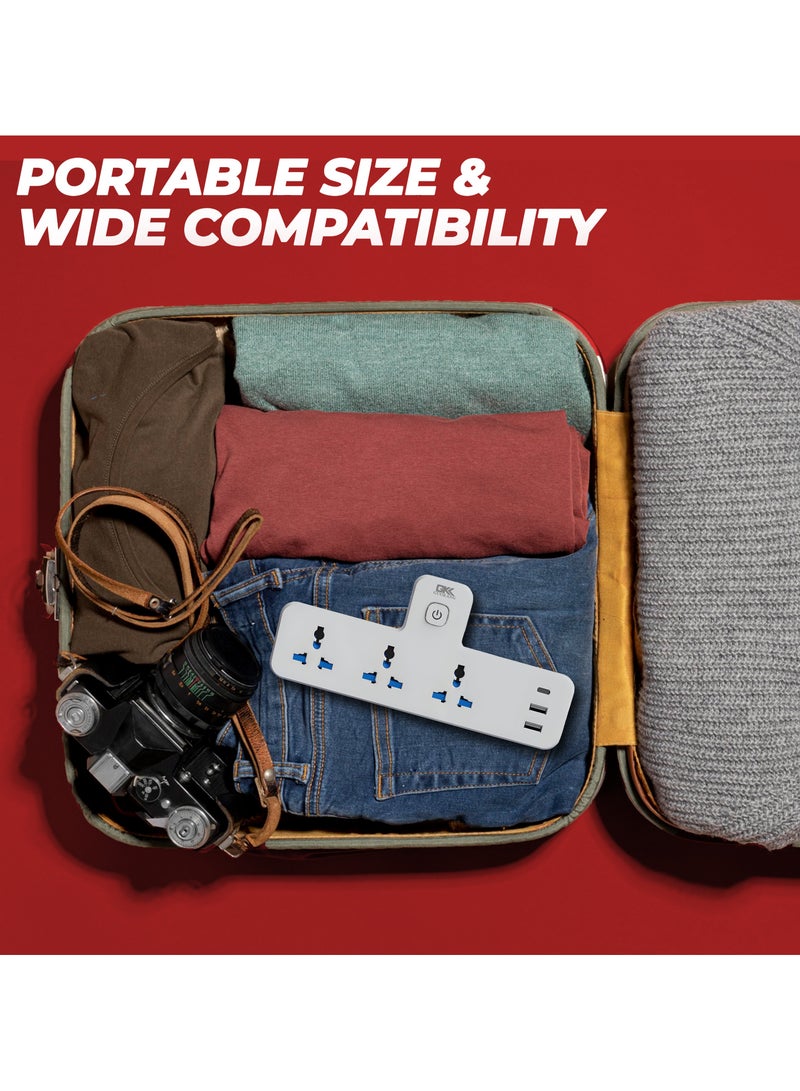 جي كيه مقبس تمديد متعدد المقابس بثلاثة منافذ مع شاحن سريع من النوع C و3 منافذ USB وشاحن حائط ومحطة شحن للمطبخ والمنزل والمكتب والملحقات - Image 5