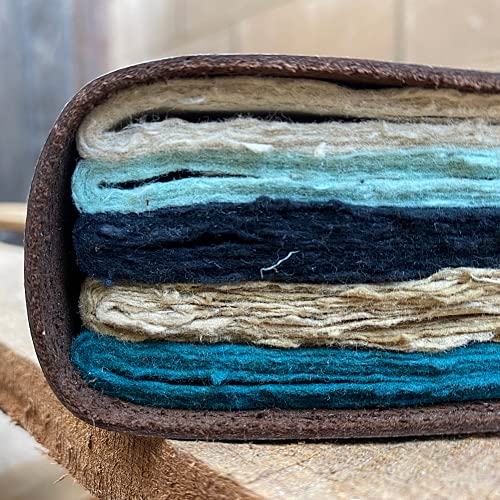 Modest Goods Vintage Leather Journal Scrapbook for Women & Men, Leather Bound Junk Journal, 240 Pages Colored Deckle Edge Paper, Rustic Travel Journal, Antique Grimoire, Book of Shadows, Old Fantasy Notebook - Image 3