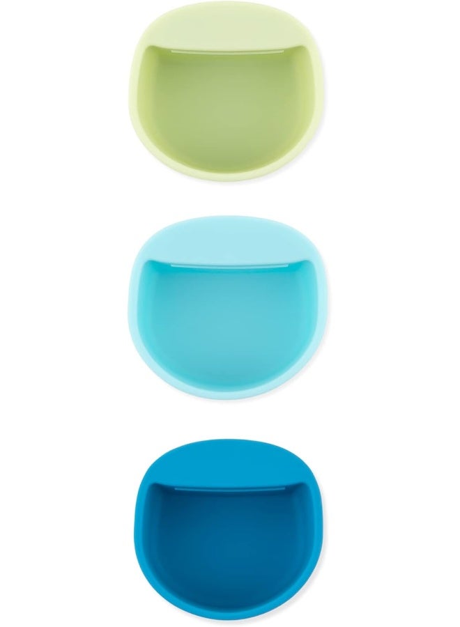 Bumkins Baby Silicone Little Dippers for Baby Bowls, Sauce Dish, Attaches to Dishes and Plates, Holds Dip and Sauce, Baby Led Weaning for Babies 6 Months (3-Pack) - Image 1