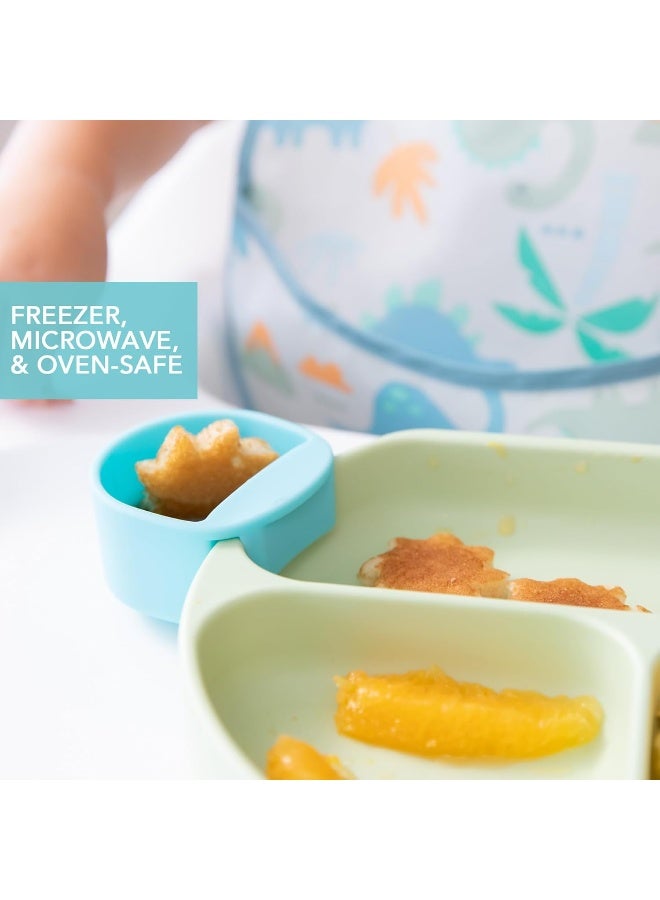 Bumkins Baby Silicone Little Dippers for Baby Bowls, Sauce Dish, Attaches to Dishes and Plates, Holds Dip and Sauce, Baby Led Weaning for Babies 6 Months (3-Pack) - Image 4