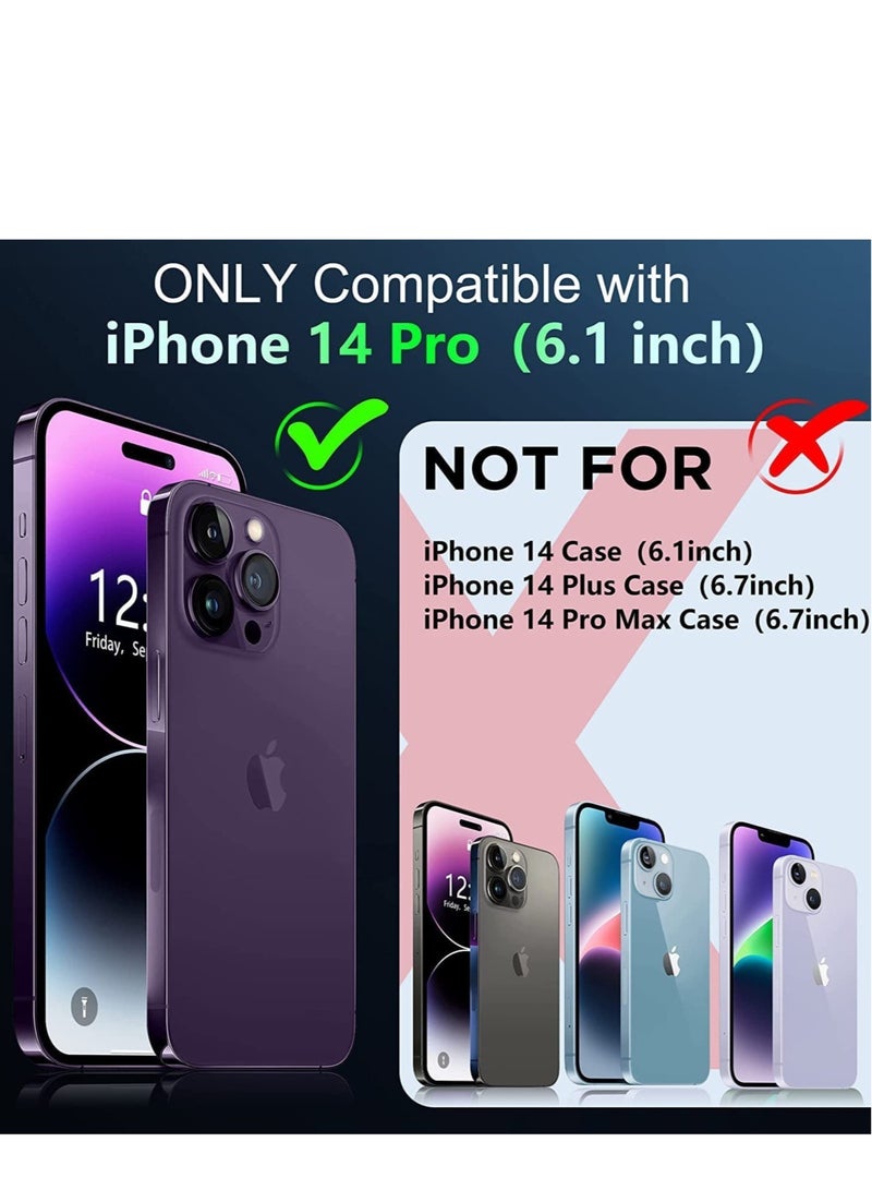ELTRAZONE [5 in 1] Designed for iPhone 14 Pro Case, Never Yellow, Military Protection, with 2 Tempered Glass Screen Protector+2 Camera Lens Protector All-Round Protection Kit. - Image 4
