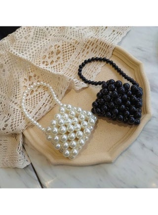 شنطه هاندميد خرز لولى رقيق اسود