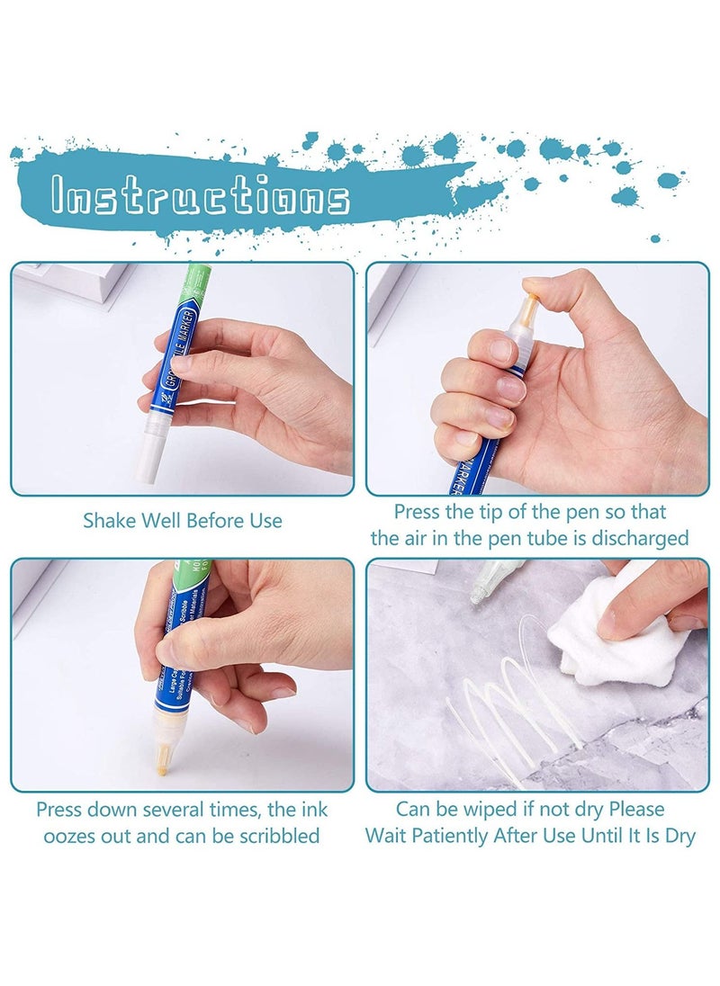 Grout Pen White Tile Paint Marker Waterproof Tile Grout Colorant and Sealer Pen 4 Pieces