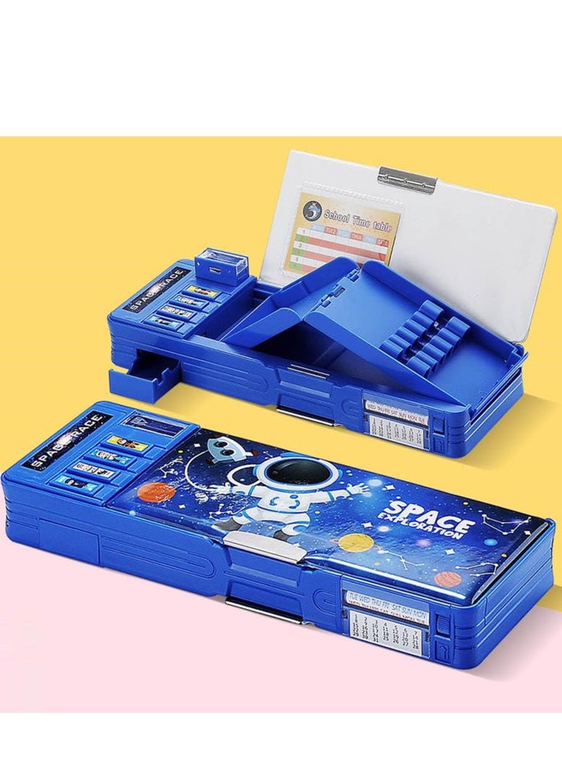 Pop Up Multifunction Pencil Case for Boy Cartoon Pen Box Organizer Stationery with Password Lock Sharpener Schedule Whiteboard School Supplies - Image 3