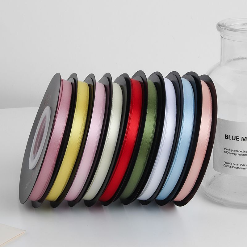 New 6Mm Double Sided Polyester Belt Flowers Gift Wrapping Ribbon Hair Accessories Baking Cake Ribbon Flower Bundle Ribbon - Image 2