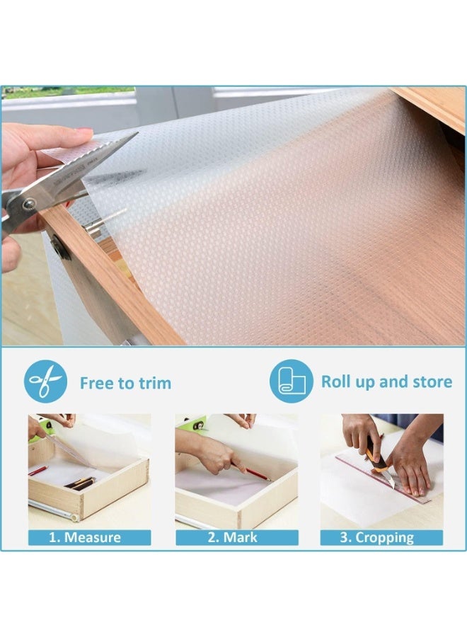 رول مفرش سيليكون لرفوف وأدرج المطبخ والمكتب والخزانة ، قابل للغسل مصنوع من مادة عالية الجودة لضمان الحماية الأداء العالية ، متوفر بشكل حصريا فى البيت الانيق... - Image 2