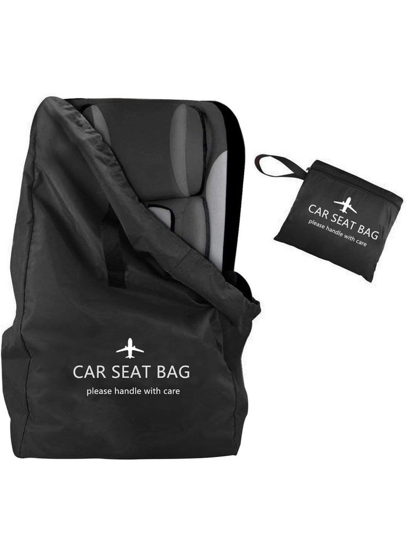 Car Seat Travel Bag Made with Water Resistant and Rip Resistant Fabric Universal Fit Travel Bag with Adjustable Back Straps with Padding Collapsible with Self Organizer Case Pocket