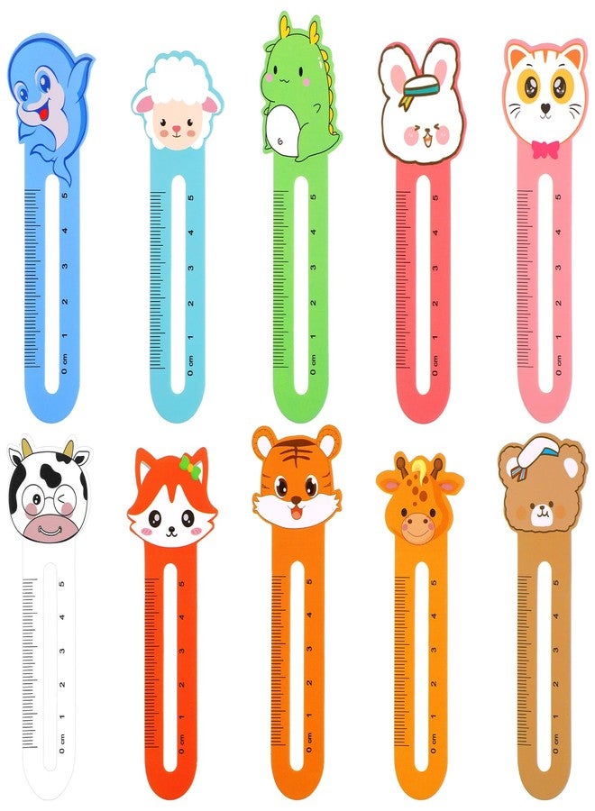 Shimmeroo 200Pcs Cute Animals Bookmarks for Kids,Shimmeroo Book Marks for Reading with Ruler for Classroom Book Lovers Gifts School Home Office Supplies (10 Styles) - Image 1