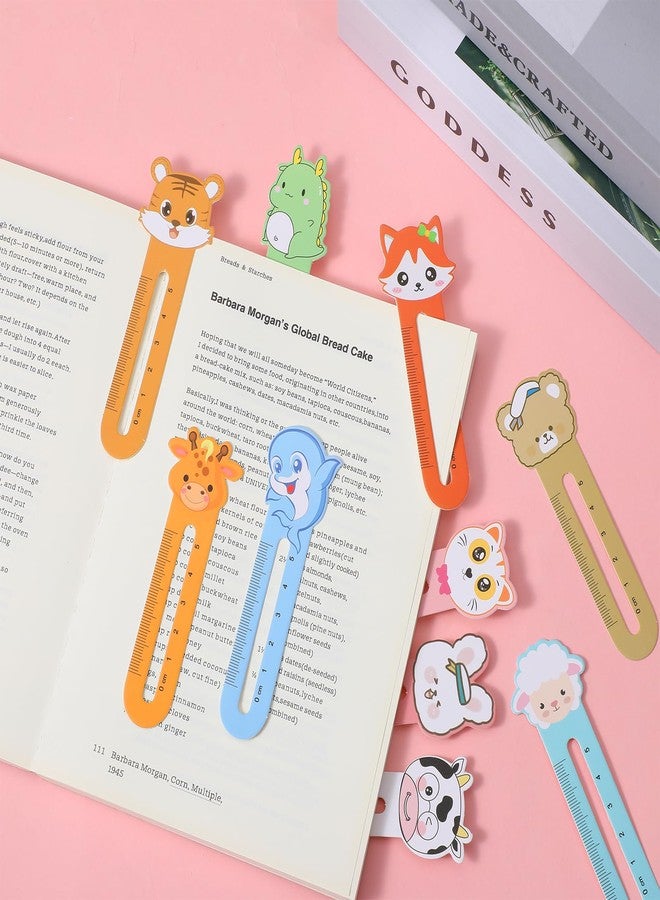 Shimmeroo 200Pcs Cute Animals Bookmarks for Kids,Shimmeroo Book Marks for Reading with Ruler for Classroom Book Lovers Gifts School Home Office Supplies (10 Styles) - Image 5