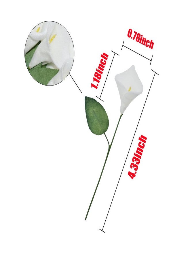 HOKPA Artificial Mini Calla Lily Flower Heads, Fake Floral Bouquet Head for Crafts Scrapbooking Garden Wedding DIY Making Bridal Garland Hair Clips Headbands Decoration (144pcs White) - Image 2