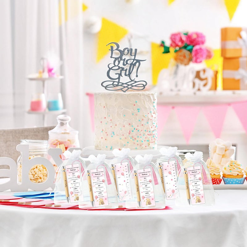 Xendelow 30 Sets Winnie Baby Shower Favors, The Pooh Babies Shower Gift for Guests, Includes 30 Babies Ballpoint Pens 30 Winnie Thank You Bookmarks 30 Organza Bags for Winnie Gender Reveal Gifts Guest Prizes - Image 5