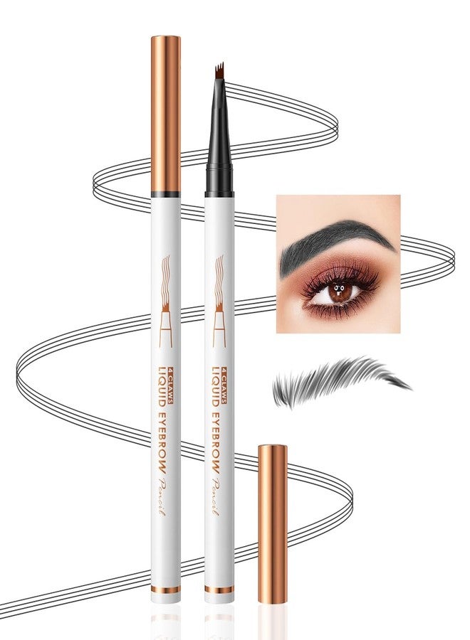 Aaiffey Eyebrow Pencil,Light Brown 4 Point Microblading Eyebrow Pen,Smudge-Proof Liquid Eyebrow Pencil with Micro-Fork Tip Long Lasting Brow Pen To Create Exquisite and Natural Eyebrows By Aaiffey(04#) - Image 1