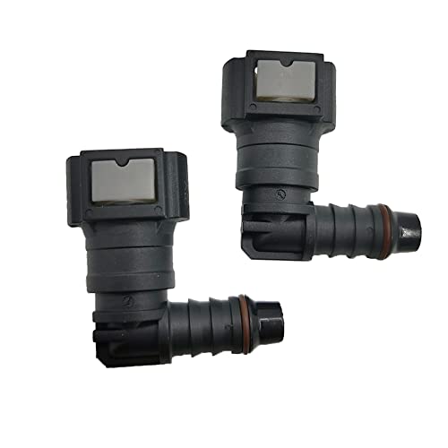 DSkoiph Pack of 2 Female Bundy to Hose Barb Fuel Line Quick Connector (90° 3/8 to 3/8) - Image 3