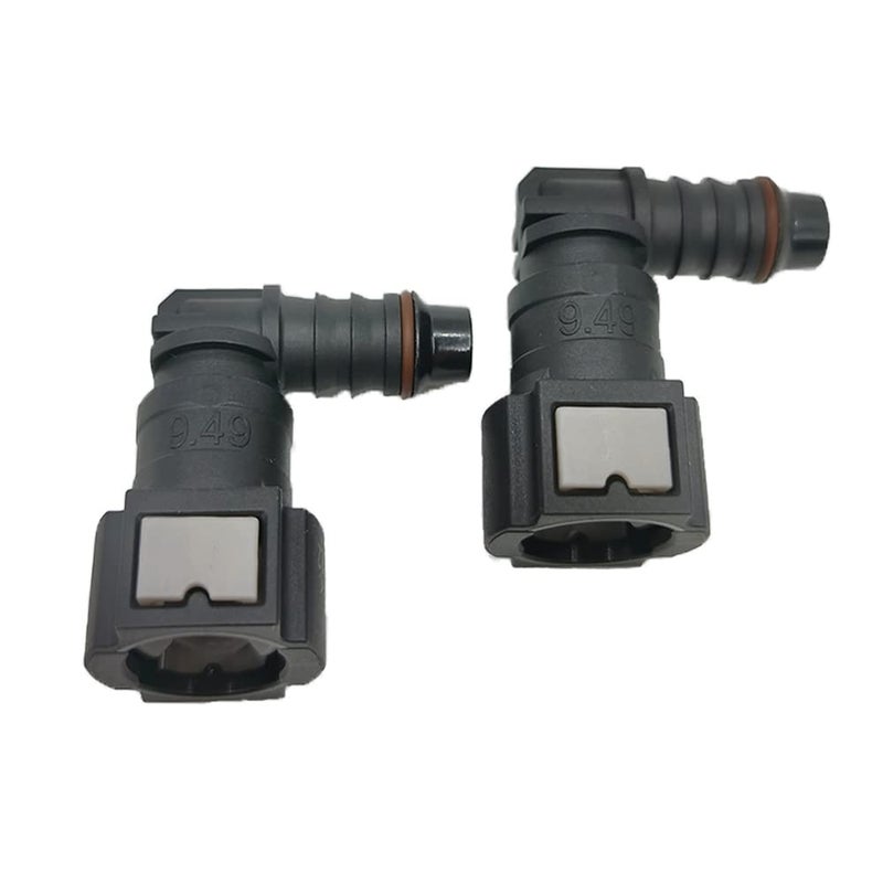 DSkoiph Pack of 2 Female Bundy to Hose Barb Fuel Line Quick Connector (90° 3/8 to 3/8) - Image 5