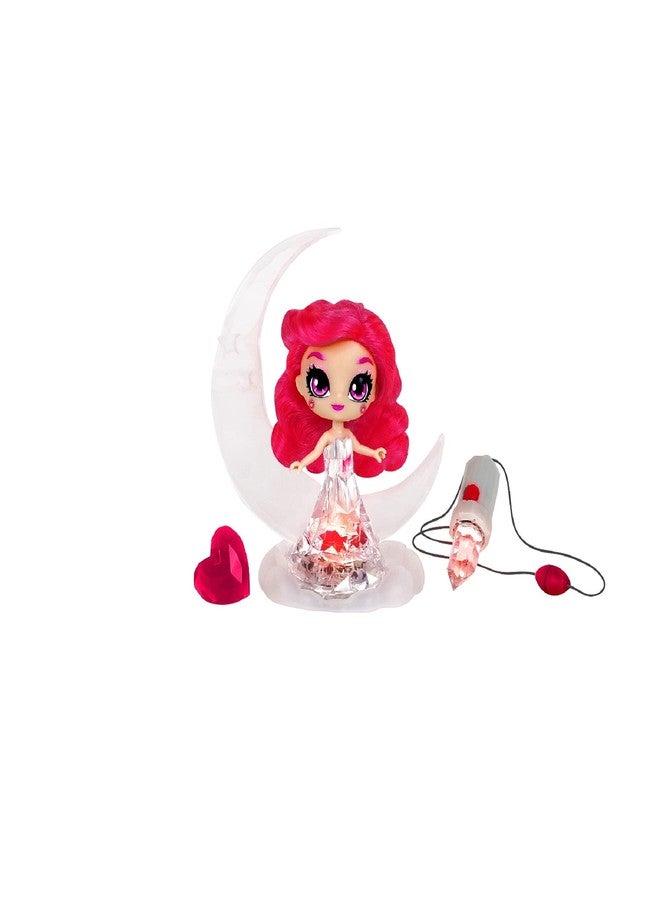 Skyrocket Crystalina Dolls - Rose Quartz Girls Collectible Toys with Color Changing LED Dress and Amulet Necklace - Image 2