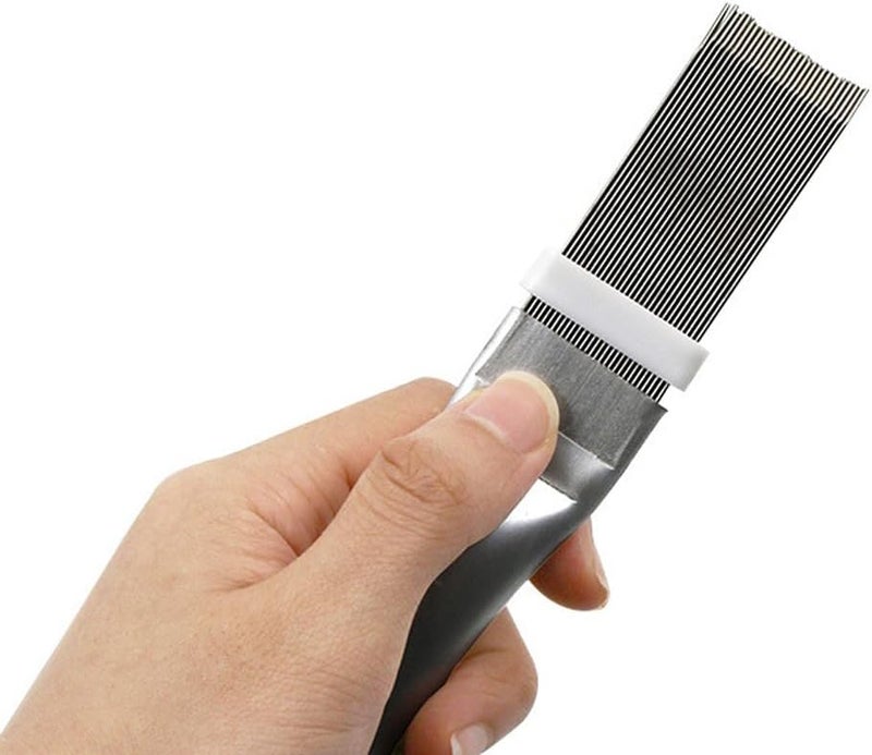 SENRISE 4PCS Radiator Fin Cleaning Tool, Fin Condenser Comb Steel Brush, Ac Fin Repair Coil Comb Cleaning Tool For Air Condition Evaporator Radiator (A) - Image 4