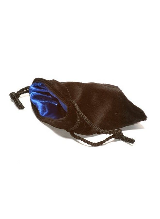 Koplow Games 3.75X4 Black Velvet Dice Bag With Blue Satin Lining - Image 1