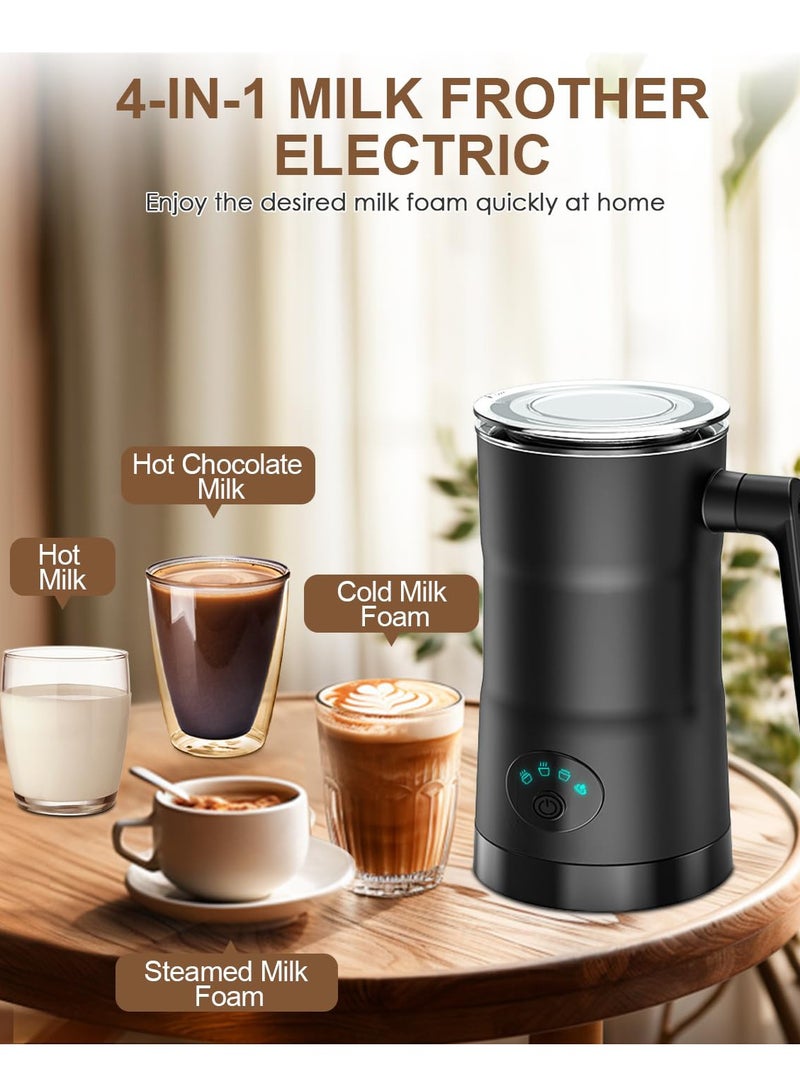 KASTWAVE Electric 4-in-1 Milk Frother - 600W, 350ml Capacity, Hot & Cold Milk Frother with Intelligent Temperature Control. Silent Operation for Coffee, Latte, and Cappuccino  - Image 4