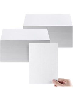 Geosar 200 Sheets Linen Cardstock 5 X 7 Invitation Cardstock Heavy Weight Printer Paper Cardstock 92Lb 250Gsm Card Stock For Printer Index Cards Cover Postcards Blank Flash Note Greeting (White)  - Image 1
