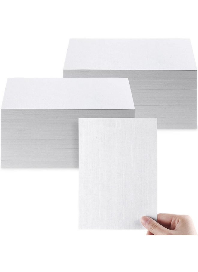 Geosar 200 Sheets Linen Cardstock 5 X 7 Invitation Cardstock Heavy Weight Printer Paper Cardstock 92Lb 250Gsm Card Stock For Printer Index Cards Cover Postcards Blank Flash Note Greeting (White)  - Image 1