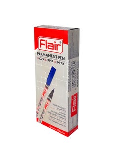 Flair Permanent Pen Set of 10 Pieces, Blue  - Image 1