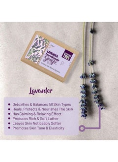 Speaking Tree Soothing Lavender Specially Formulated And Cold Processed Handmade Soap For Perfectly Clean Skin (Pack Of 3)  - Image 5