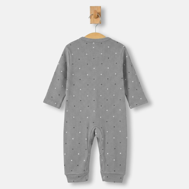 Babies Basic Ribbed Cotton Set with Sleepsuit/Romper, Cap and Bib - Image 5