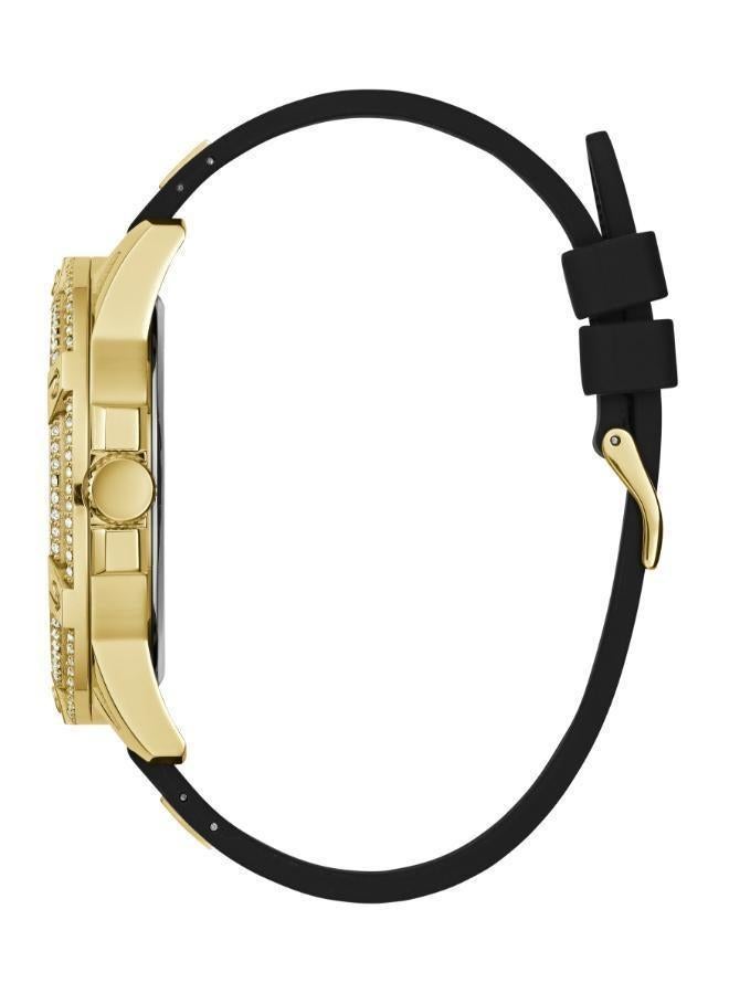 GUESS Silicone Strap with Glitz Insert Watch - Image 3