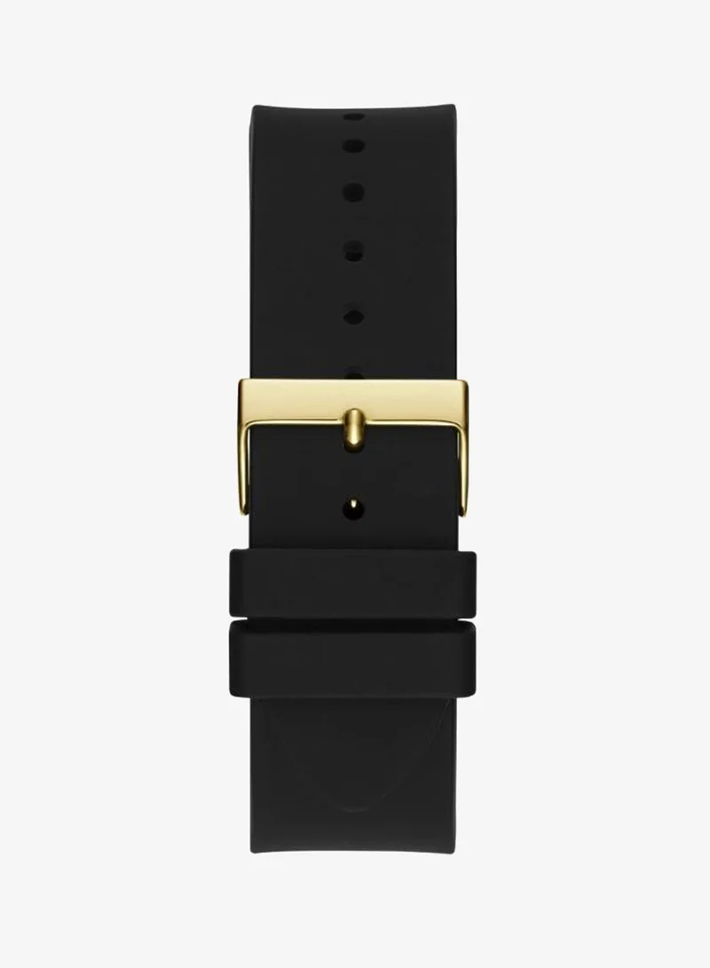 GUESS Silicone Strap with Glitz Insert Watch