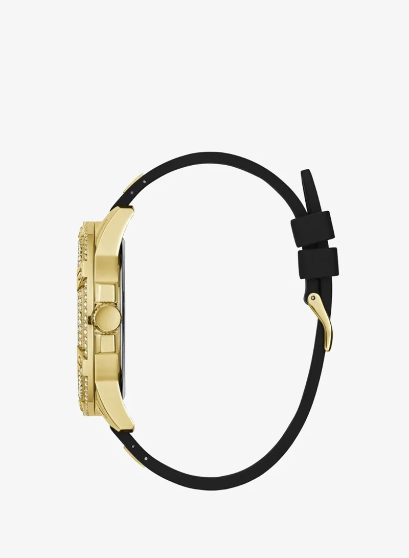 Guess  Silicone Strap with Glitz Insert Watch for Men | Best Price UAE