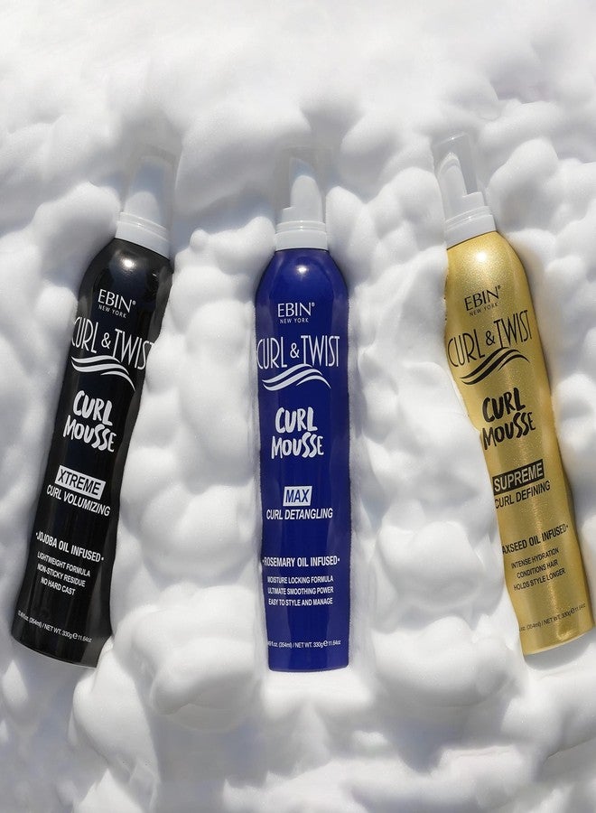 EBIN NEW YORK Curl & Twist Supreme Curl Defining Mousse 12.49 fl oz/354 ml – Flaxseed & Coconut Oil Infused Vitamin E Prevents Dryness Restores Vibrancy and Adds Shine to Curls Enhances Definition and Manageability - Image 3