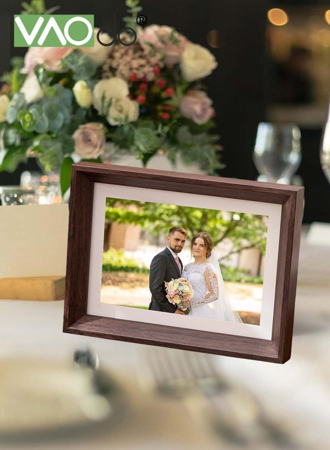 فاو دو 3 قطع إطارات صور، مجموعة إطارات صور زخرفية، إطارات عرض صور كلاسيكية بلون الخشب، ديكور للمكتب المنزلي والمهجع والمدرسة 20.3*25.4 سم - Image 5