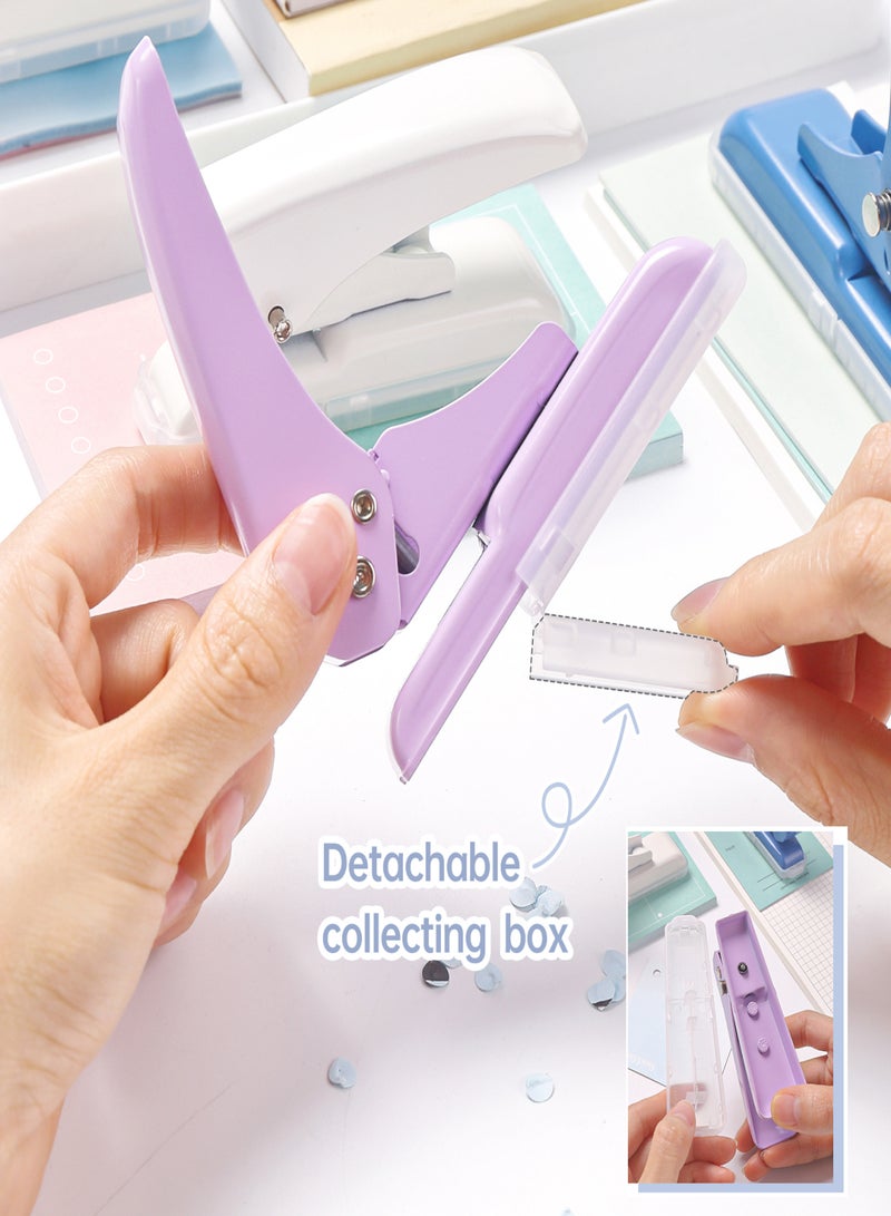 كيه دبليو تريو مثقب ورق أحادي الفتحة KW-triO، مثقب دوائر ورق صغير، قاطع DIY، حتى 40 ورقة، مثقب لدفاتر الملاحظات A4 A5 B5، سجل القصاصات، اليوميات، المخططات، التقويمات، أجندة بطاقات المعايدة، حافة التجليد، DIY، المكتب والمنزل - Image 3