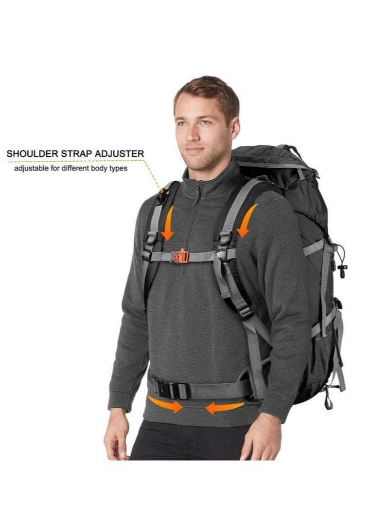 Arabest 50L Hiking Backpack Camping Bag, Outdoor Sport Travelling Backpack Foldable Lightweight Water-resistant Waterproof Large Capacity Daypack for Hiking Camping Cycling Trekking Hunting Climbing - Image 4