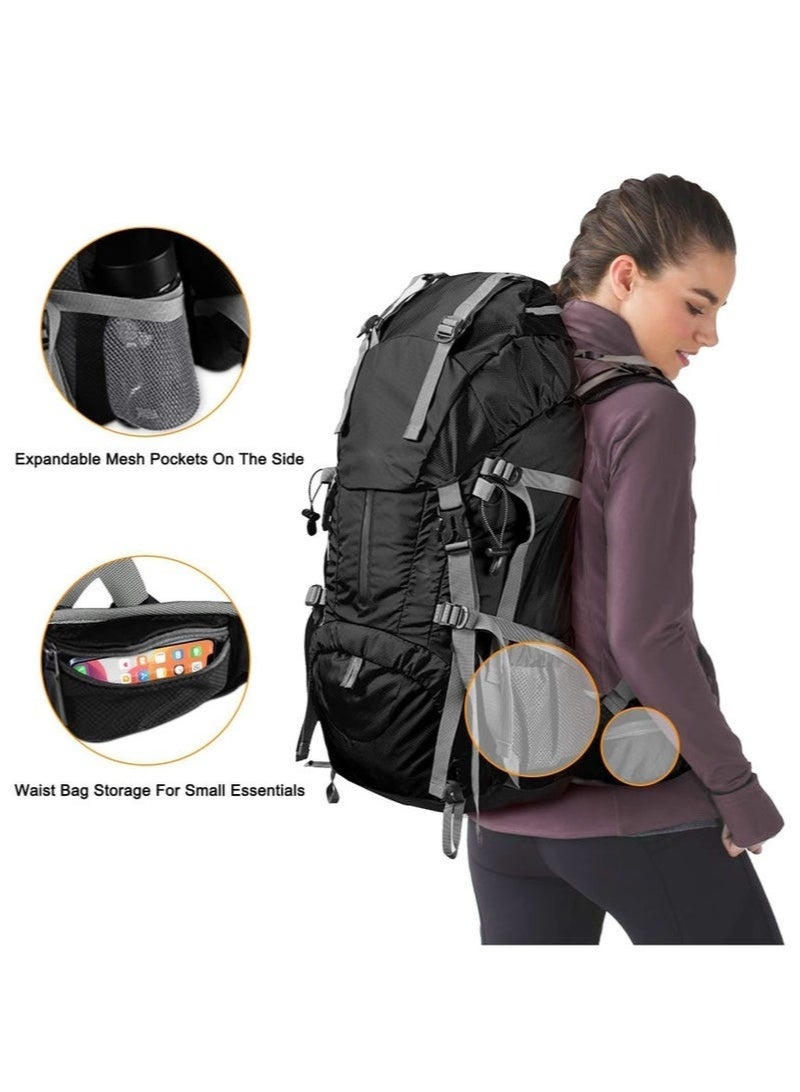 Arabest 50L Hiking Backpack Camping Bag, Outdoor Sport Travelling Backpack Foldable Lightweight Water-resistant Waterproof Large Capacity Daypack for Hiking Camping Cycling Trekking Hunting Climbing - Image 5