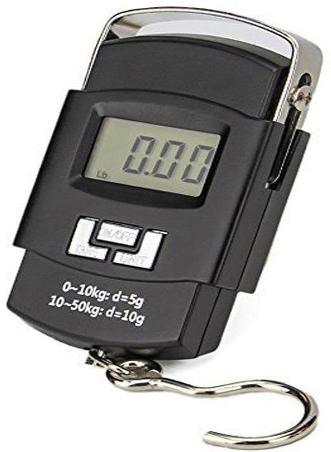 Weight Machine for Luggage, Wait Machine, Luggage Wighing Scale, Digital Weighing Scale, Bag Weighing Scale for Luggage, Electronic Portable Fishing Hook Type Digital LED Screen, 50 kg (Black) Vcx-244 - Image 1