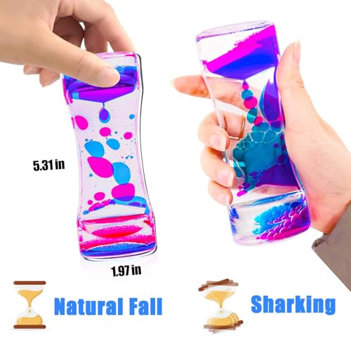TGIQROVE 12 Pcs Liquid Motion Bubbler Sensory Toys Liquid Timer AnxietyCalming Toys for Kids Adults Party Favors Classroom Prizes Easter Birthday Gift for Kids - Image 5