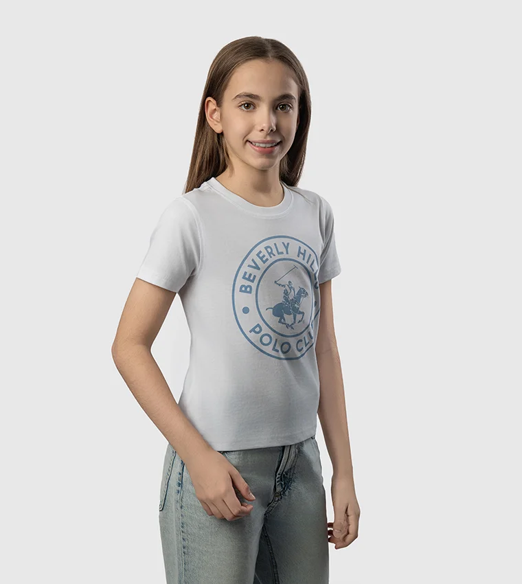 بيفرلي هيلز بولو كلوب Bhpc Kids White Short Sleeve T-Shirt