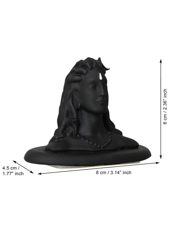 Webelkart Premium Polyresin Adiyogi Shiva Statue for Home and Car Dashboard - Adiyogi Showpiece for Home/Pooja/Office Decor (Self Adhesive, Black, 2.5 in) - Image 3