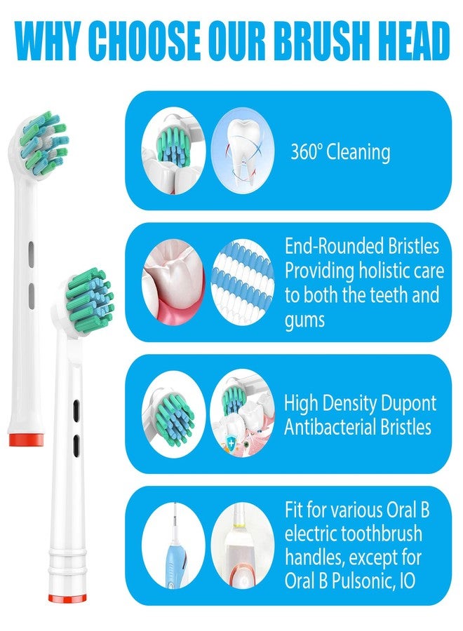 GENKENT 8 Pack Replacement Toothbrush Heads Compatible with Oral B Braun Pro 1000/500/1500/3000/5000/6000 Cross Action Head - Image 4